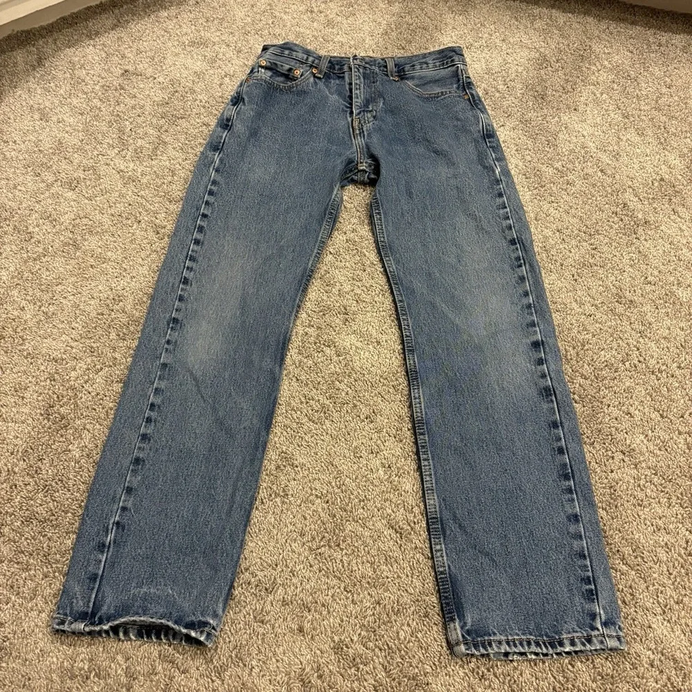 Levis 505 Jeans Mens 30x32 FIT 30x30 Straight Cotton Med Wash Faded Workwear Y2K